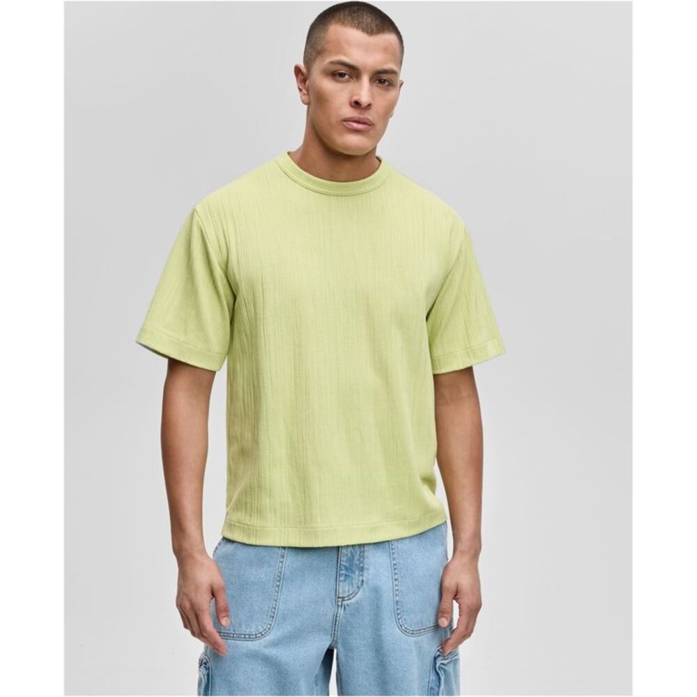 Mode Of One Mens Short-Sleeve Relaxed-Fit Crinkle Basic T-Shirt, NWT